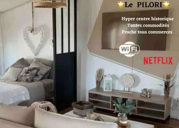Le Pilori - Centre Historique, En Face Du Musee Du Pilori, A 2mn A Pied De L'hyper Centre Et Proche Toutes Commodites, Wifi-netflix 아파트